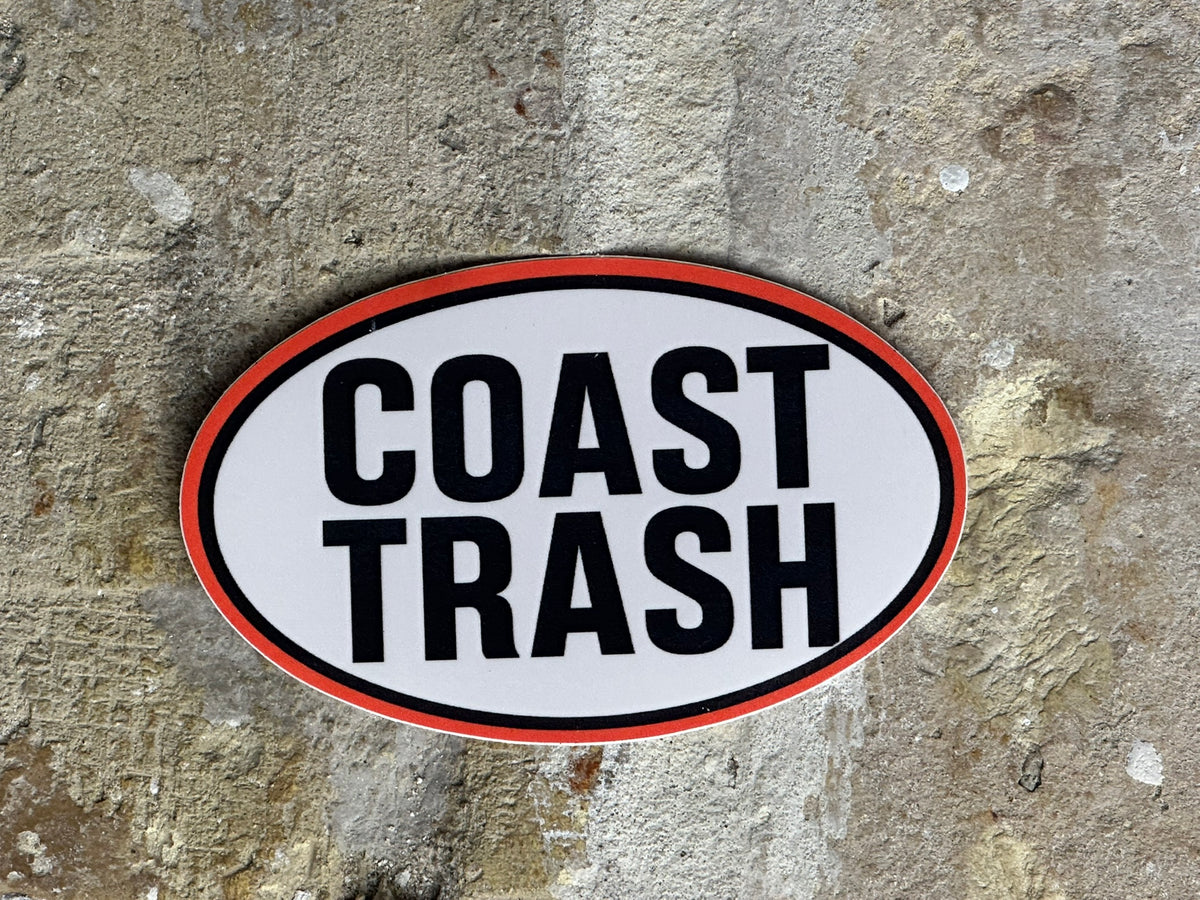 Coast Trash — Oval Sticker