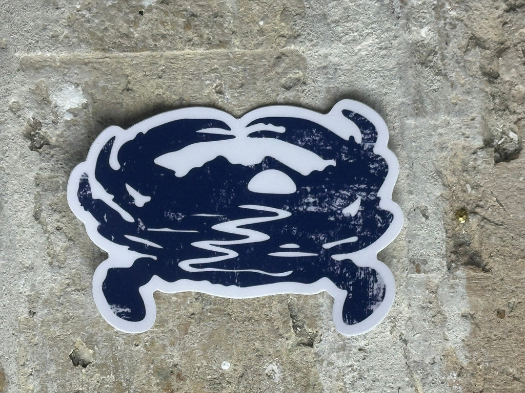 Low Tide Crab — Navy Sticker